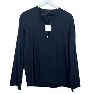 Atelier Delphine Womens Black April Top Long Organic Cotton Japan Size Medium